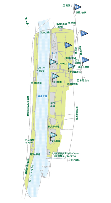 浜寺公園の地図